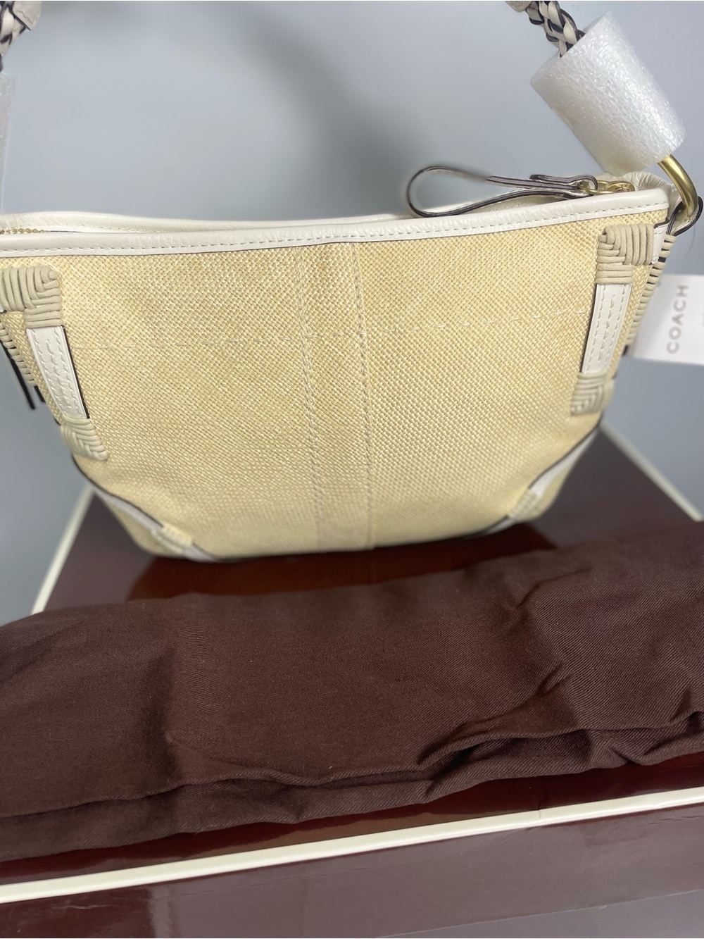 Coach Vintage Soho Angora Straw Hobo Bag NIB w/dustbag - Picture 9 of 13